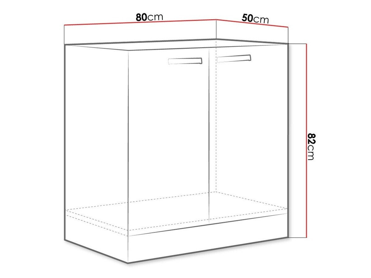Dulap modular cu uși pentru chiuvetă Multi Cream 110