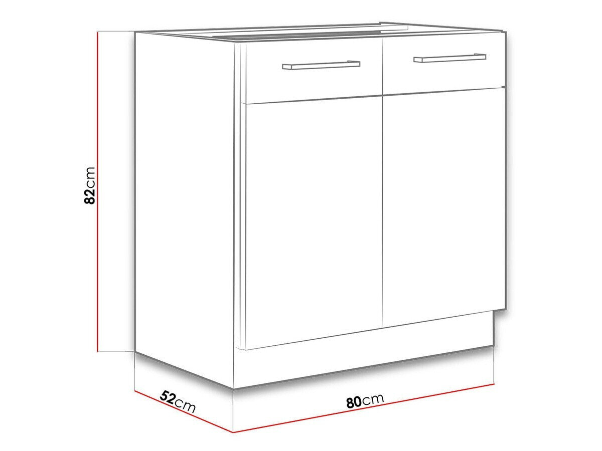 Modulaire kast met deuren Wood White 110
