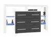 Kommode Aestas I (Hvid + Gloss grå)