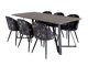 Eetkamerset Dallas 340 (Bloemen patroon + Zwart)