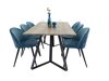 Eetkamerset Dallas 340 (Donkerblauw + Zwart)