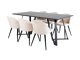 Eetkamerset Dallas 360 (Beige + Zwart)