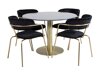 Eetkamerset Dallas 1208 (Zwart + Gouden)