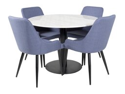 Eetkamerset Dallas 1300 (Blauw + Zwart)