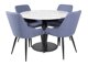 Eetkamerset Dallas 1300 (Blauw + Zwart)