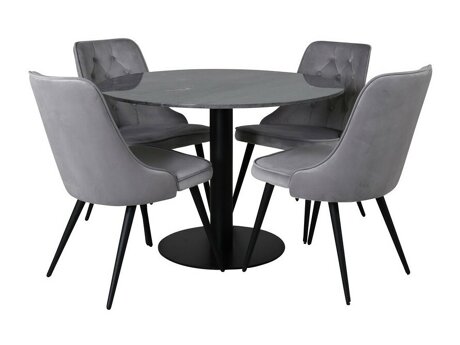 Valgomojo komplektas Dallas 2671 (Pilka + Juoda)