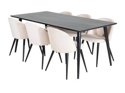 Eetkamerset Dallas 1335 (Beige + Zwart)