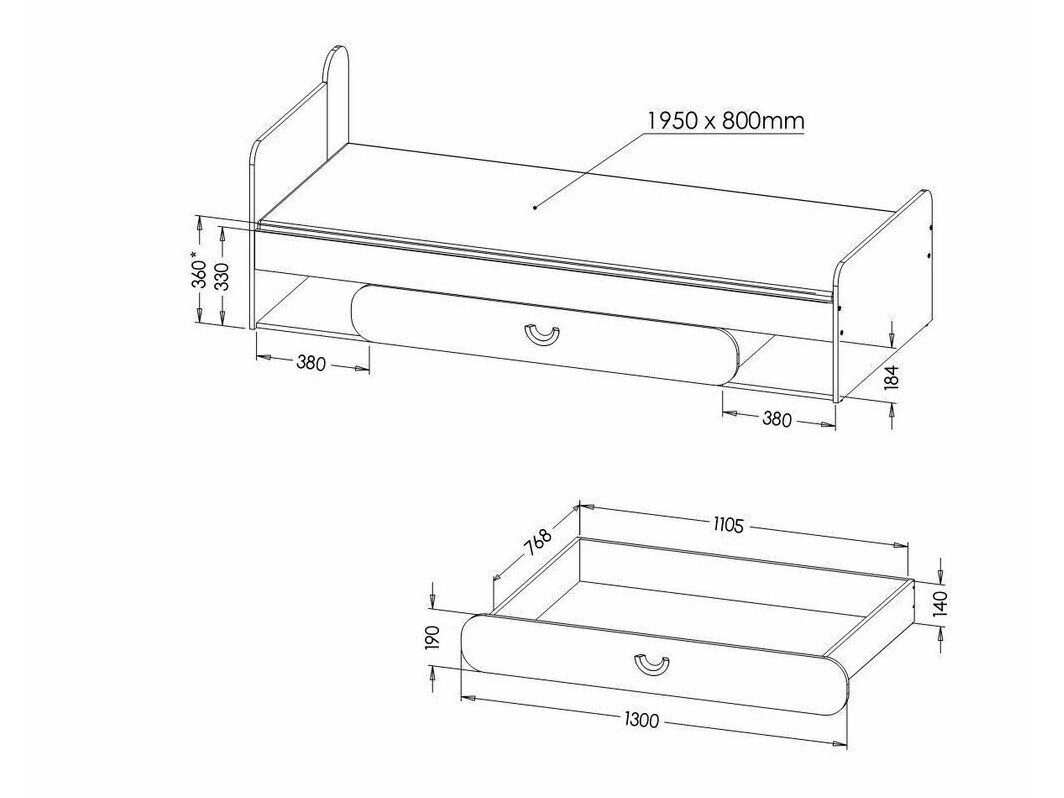 Bed Lomteo 110