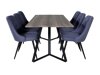 Eetkamerset Dallas 1347 (Blauw + Zwart)