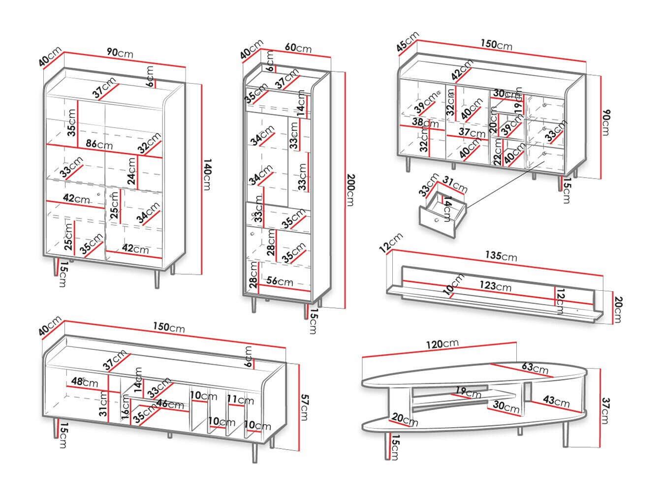 Stuemøbelsæt Ferenou 110