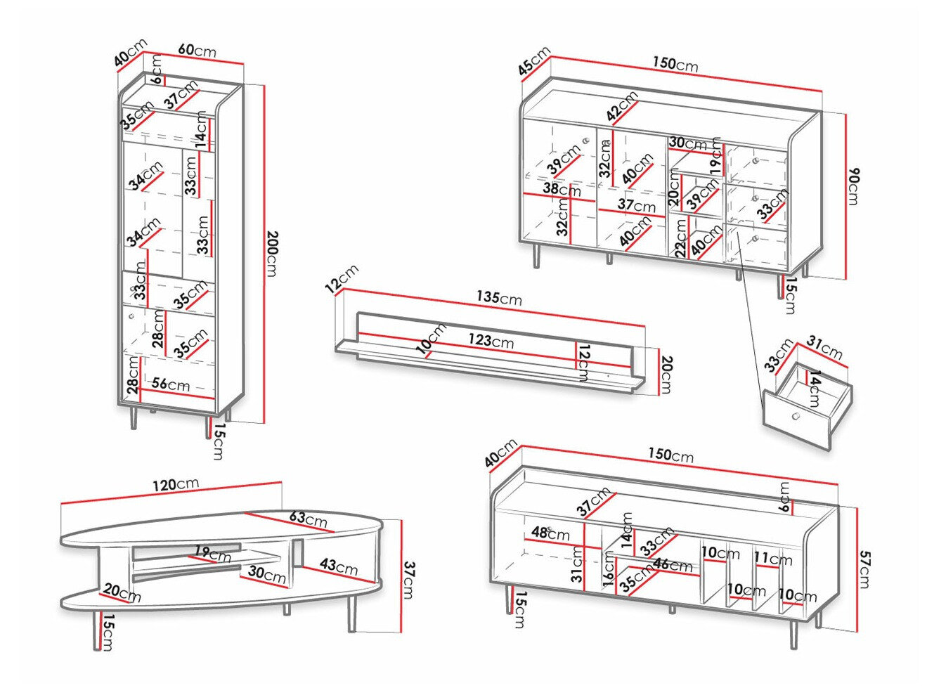 Stuemøbelsæt Ferenou 113