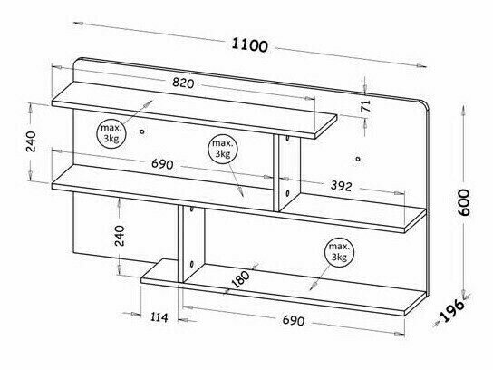 Vægreol Evaropha 111 (Hvid)