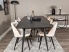 Eetkamerset Dallas 1449 (Beige + Zwart)
