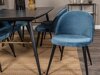 Eetkamerset Dallas 1449 (Blauw + Zwart)