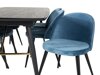 Eetkamerset Dallas 1449 (Blauw + Zwart)