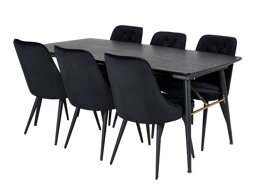 Étkezőgarnitúra Dallas 1453 (Fekete)