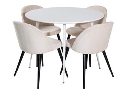 Eetkamerset Dallas 1536 (Beige + Zwart)