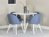 Eetkamerset Dallas 1536 (Blauw + Wit)