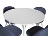 Eetkamerset Dallas 1536 (Blauw + Wit)