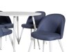 Eetkamerset Dallas 1536 (Blauw + Wit)
