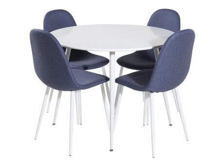 Eetkamerset Dallas 1540 (Blauw + Wit)