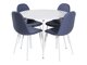 Eetkamerset Dallas 1540 (Blauw + Wit)
