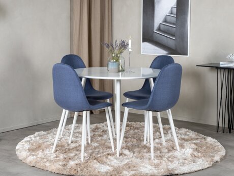 Eetkamerset Dallas 1540 (Blauw + Wit)