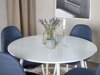 Eetkamerset Dallas 1540 (Blauw + Wit)