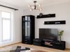 Set de living Tornola 115 (Negru + Negru lucios)