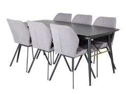 Set de mese Dallas 1647 (Gri + Negru)