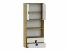 Boekenkast Florevi 112 (Glanzend wit + Artisan eiken)