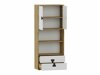 Boekenkast Florevi 112 (Grijs met glans + Artisan eiken)