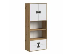 Boekenkast Florevi 112 (Mat wit + Artisan eiken)