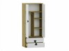 Kledingkast Florevi 113 (Glanzend wit + Artisan eiken)