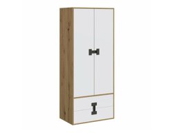 Kledingkast Florevi 113 (Mat wit + Artisan eiken)