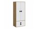 Kledingkast Florevi 113 (Mat wit + Artisan eiken)