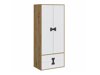 Kledingkast Florevi 113 (Mat wit + Artisan eiken)