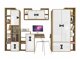 Thuiskantoorset Florevi 104 (Glanzend wit + Artisan eiken)