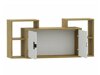 Wandkast Florevi 107 (Glanzend wit + Artisan eiken)