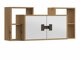 Wandkast Florevi 107 (Glanzend wit + Artisan eiken)
