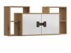 Wandkast Florevi 107 (Glanzend wit + Artisan eiken)