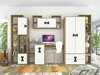 Wandkast Florevi 107 (Mat wit + Artisan eiken)