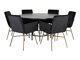 Eetkamerset Dallas 2391 (Zwart + Messing)