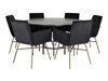 Eetkamerset Dallas 2391 (Zwart + Messing)