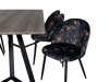 Eetkamerset Dallas 340 (Bloemen patroon + Zwart)