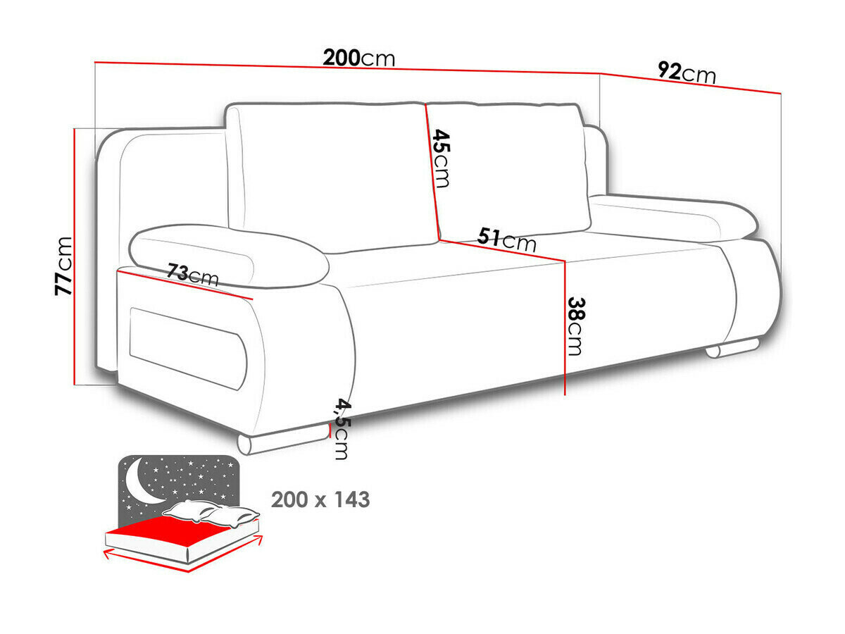 Sovesofa Comfivo Pudor (Poso 05 + Kronos 05)