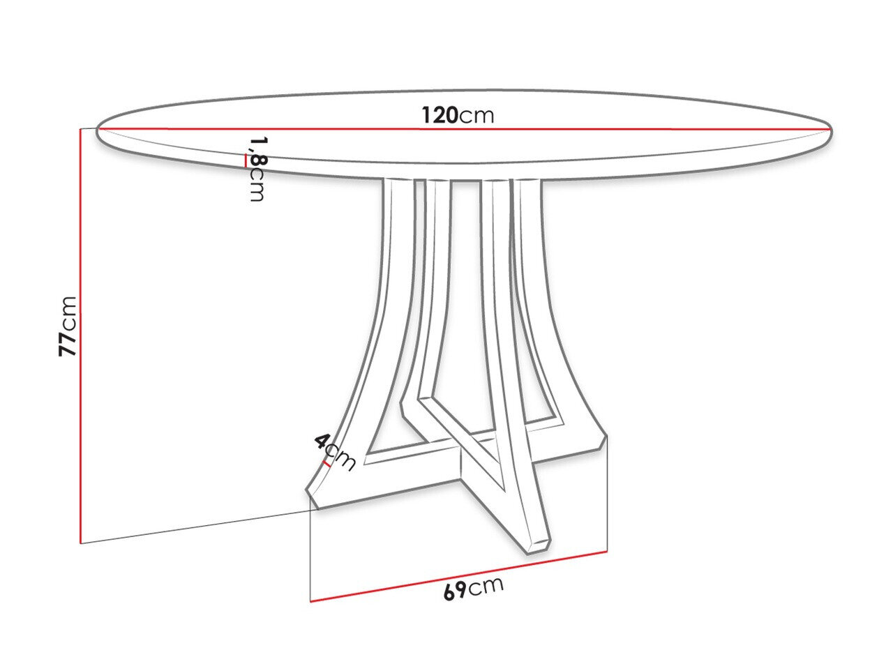 Bord Racine 121 (Glansfuld hvid + Sort)