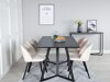 Eetkamerset Dallas 360 (Beige + Zwart)