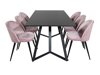 Eetkamerset Dallas 360 (Roze + Zwart)