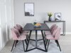 Eetkamerset Dallas 360 (Roze + Zwart)
